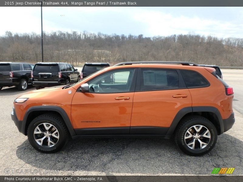 Mango Tango Pearl / Trailhawk Black 2015 Jeep Cherokee Trailhawk 4x4