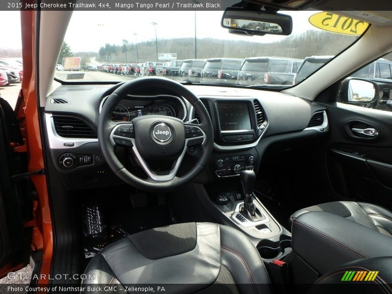 Mango Tango Pearl / Trailhawk Black 2015 Jeep Cherokee Trailhawk 4x4