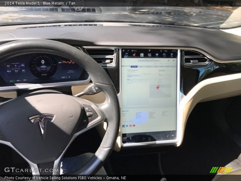 Blue Metallic / Tan 2014 Tesla Model S