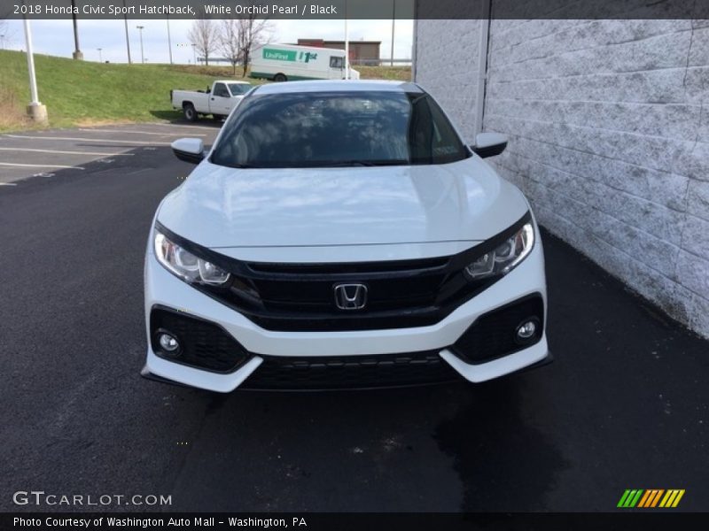 White Orchid Pearl / Black 2018 Honda Civic Sport Hatchback