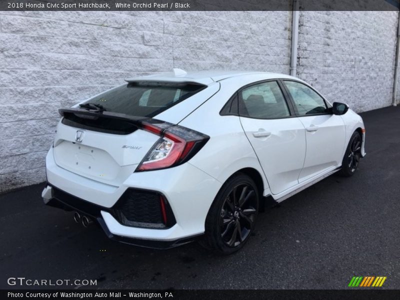 White Orchid Pearl / Black 2018 Honda Civic Sport Hatchback