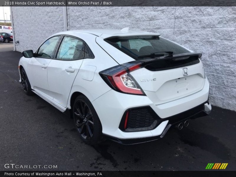 White Orchid Pearl / Black 2018 Honda Civic Sport Hatchback