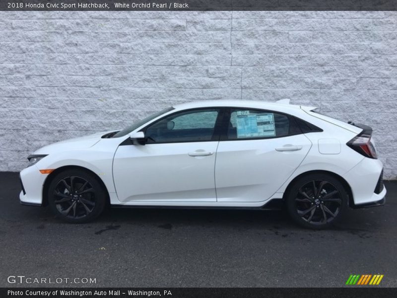  2018 Civic Sport Hatchback White Orchid Pearl