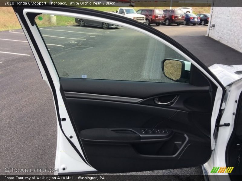 White Orchid Pearl / Black 2018 Honda Civic Sport Hatchback