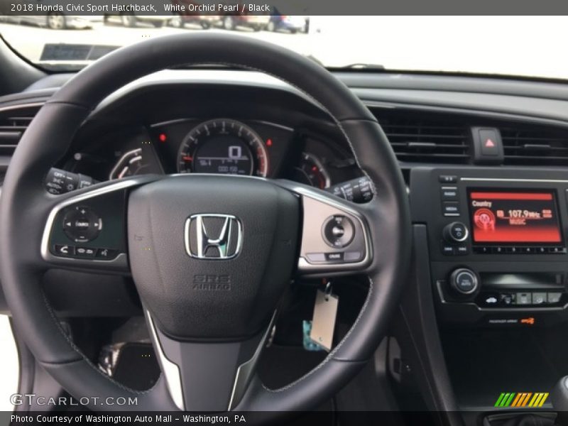 White Orchid Pearl / Black 2018 Honda Civic Sport Hatchback