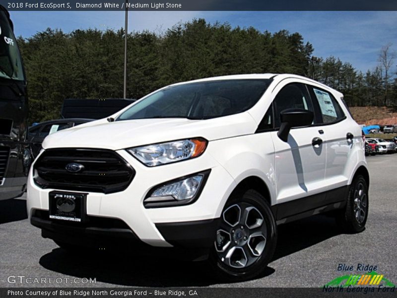 Diamond White / Medium Light Stone 2018 Ford EcoSport S
