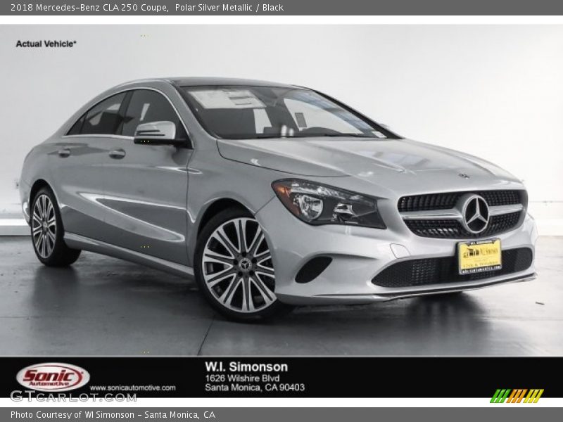Polar Silver Metallic / Black 2018 Mercedes-Benz CLA 250 Coupe