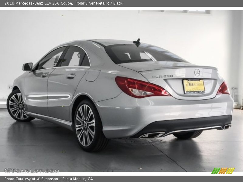 Polar Silver Metallic / Black 2018 Mercedes-Benz CLA 250 Coupe