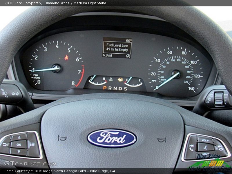 Diamond White / Medium Light Stone 2018 Ford EcoSport S