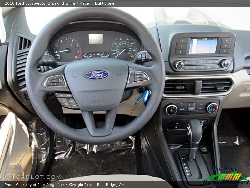 Diamond White / Medium Light Stone 2018 Ford EcoSport S