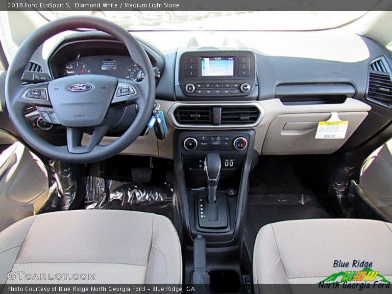 Diamond White / Medium Light Stone 2018 Ford EcoSport S