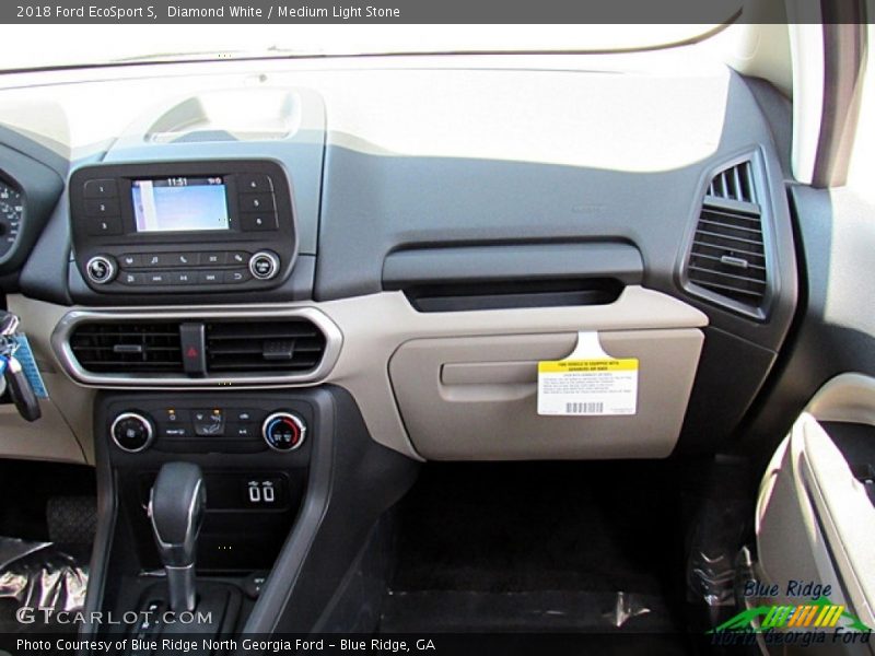 Diamond White / Medium Light Stone 2018 Ford EcoSport S