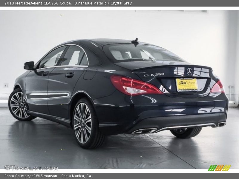 Lunar Blue Metallic / Crystal Grey 2018 Mercedes-Benz CLA 250 Coupe