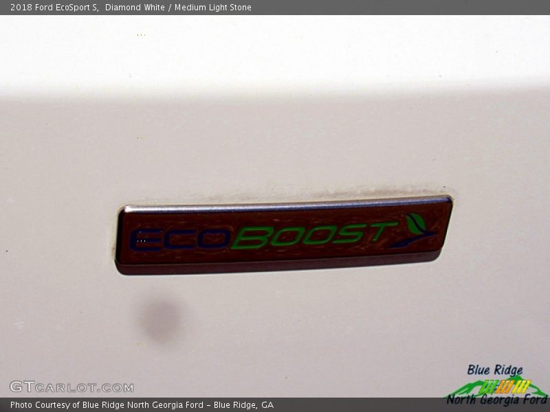 Diamond White / Medium Light Stone 2018 Ford EcoSport S