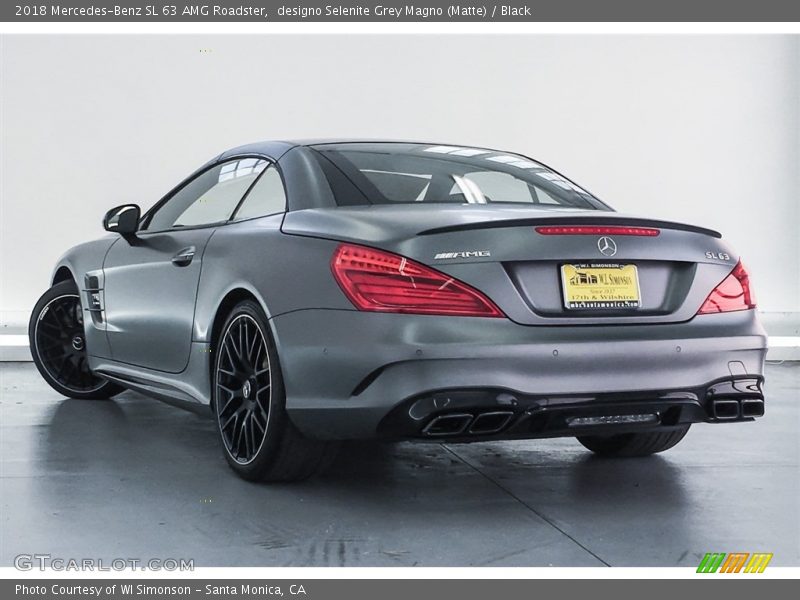 designo Selenite Grey Magno (Matte) / Black 2018 Mercedes-Benz SL 63 AMG Roadster