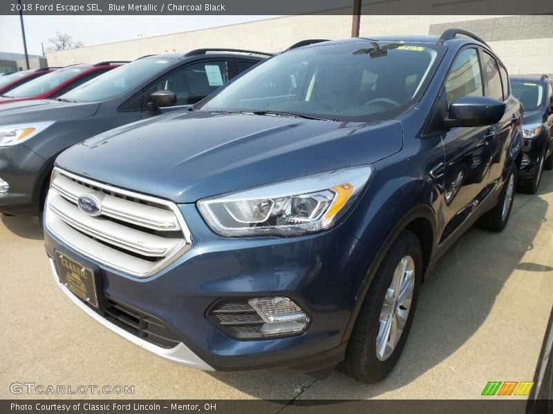 Blue Metallic / Charcoal Black 2018 Ford Escape SEL