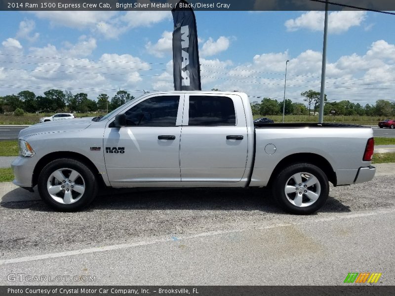 Bright Silver Metallic / Black/Diesel Gray 2014 Ram 1500 Express Crew Cab