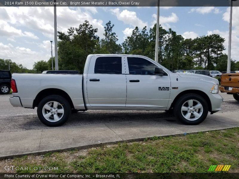 Bright Silver Metallic / Black/Diesel Gray 2014 Ram 1500 Express Crew Cab