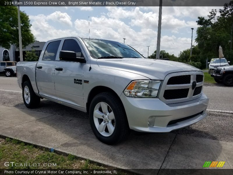 Bright Silver Metallic / Black/Diesel Gray 2014 Ram 1500 Express Crew Cab