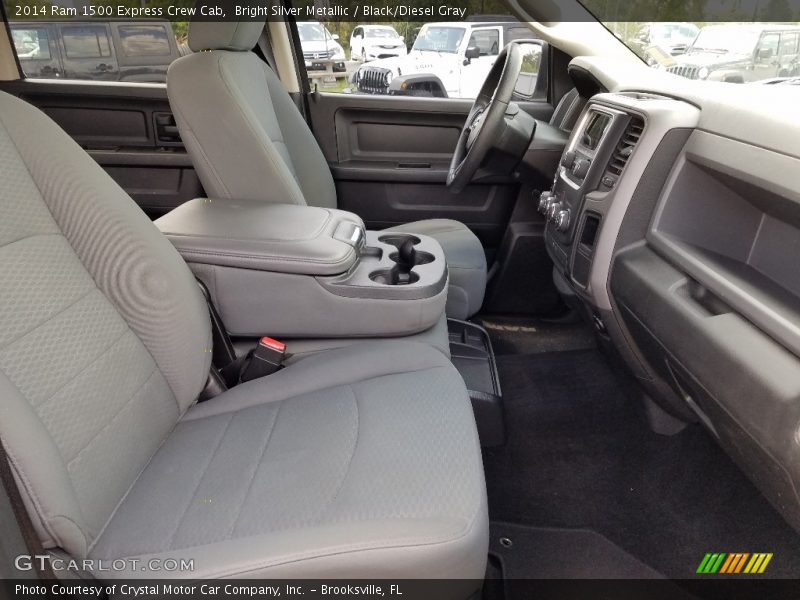 Bright Silver Metallic / Black/Diesel Gray 2014 Ram 1500 Express Crew Cab