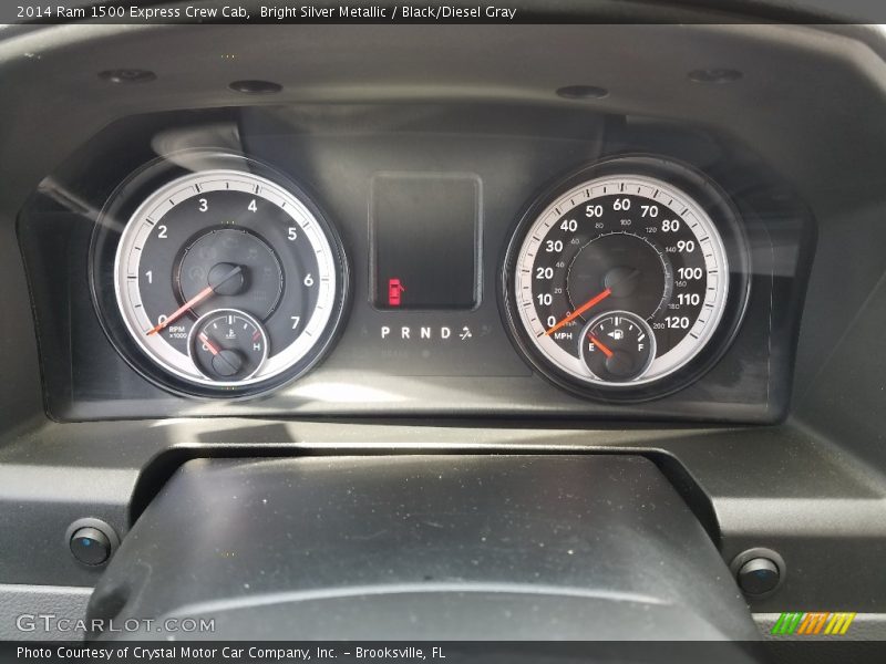 Bright Silver Metallic / Black/Diesel Gray 2014 Ram 1500 Express Crew Cab
