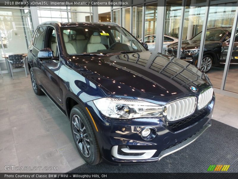 Imperial Blue Metallic / Canberra Beige/Black 2018 BMW X5 xDrive35i