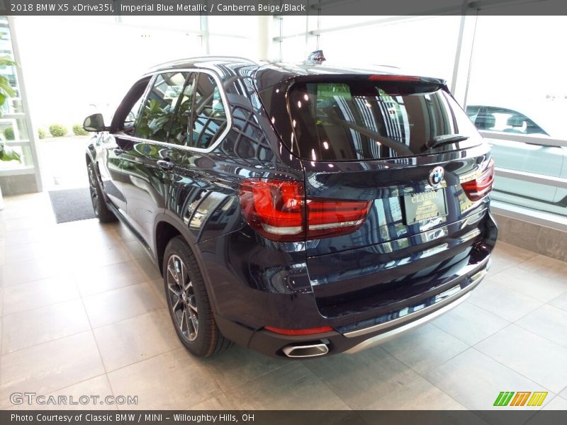 Imperial Blue Metallic / Canberra Beige/Black 2018 BMW X5 xDrive35i