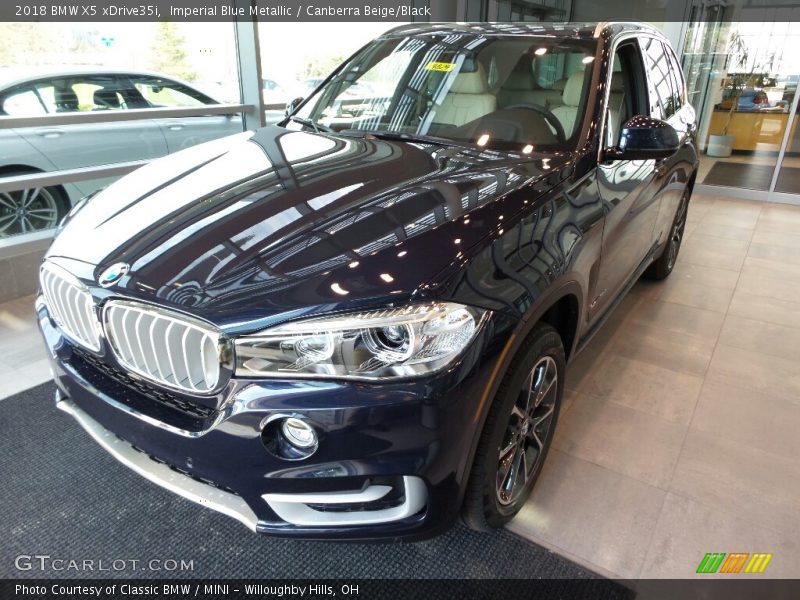 Imperial Blue Metallic / Canberra Beige/Black 2018 BMW X5 xDrive35i