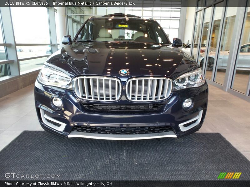 Imperial Blue Metallic / Canberra Beige/Black 2018 BMW X5 xDrive35i