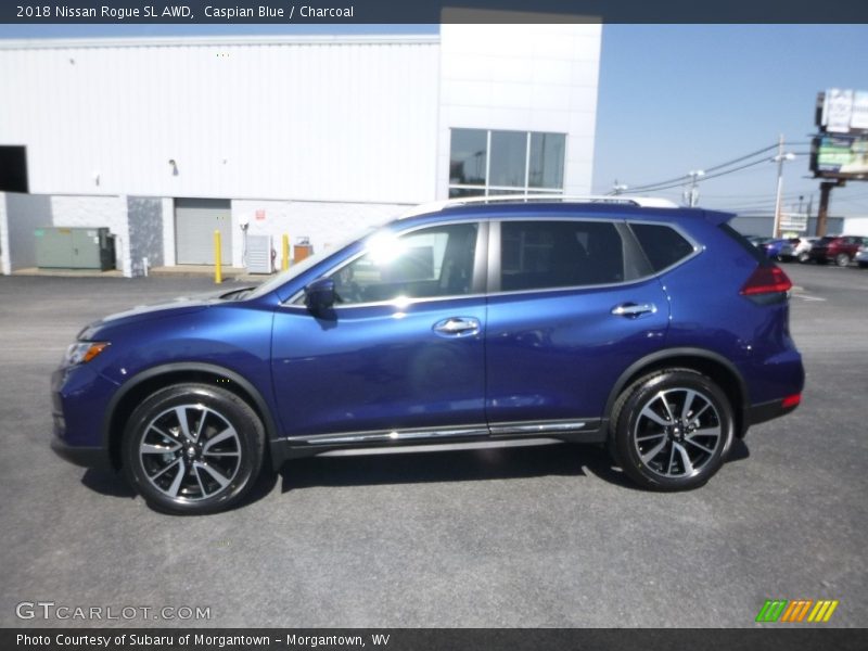 Caspian Blue / Charcoal 2018 Nissan Rogue SL AWD