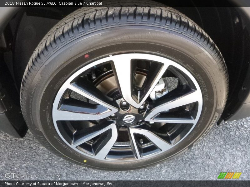 Caspian Blue / Charcoal 2018 Nissan Rogue SL AWD
