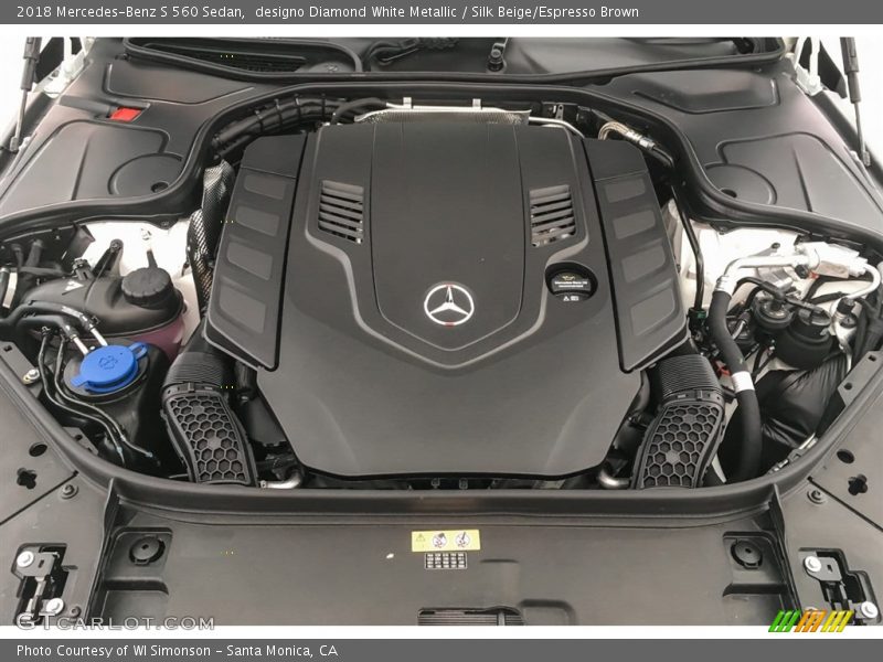 designo Diamond White Metallic / Silk Beige/Espresso Brown 2018 Mercedes-Benz S 560 Sedan