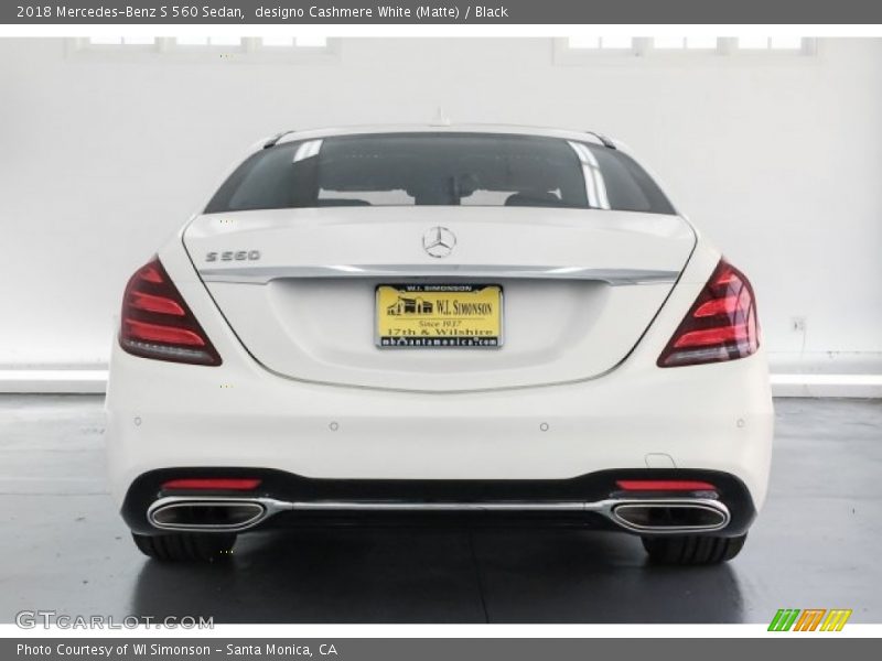 designo Cashmere White (Matte) / Black 2018 Mercedes-Benz S 560 Sedan