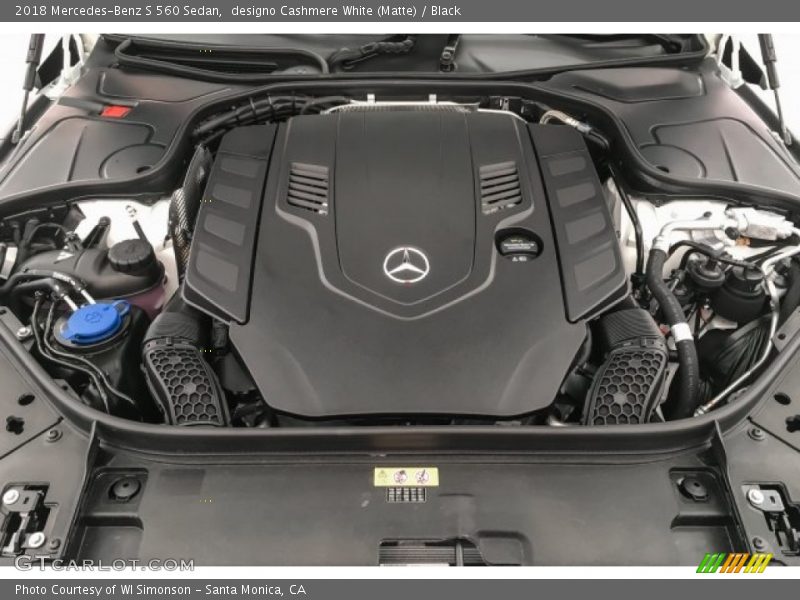 designo Cashmere White (Matte) / Black 2018 Mercedes-Benz S 560 Sedan