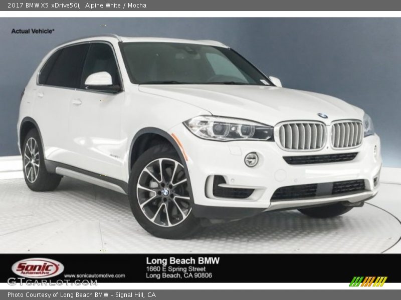 Alpine White / Mocha 2017 BMW X5 xDrive50i