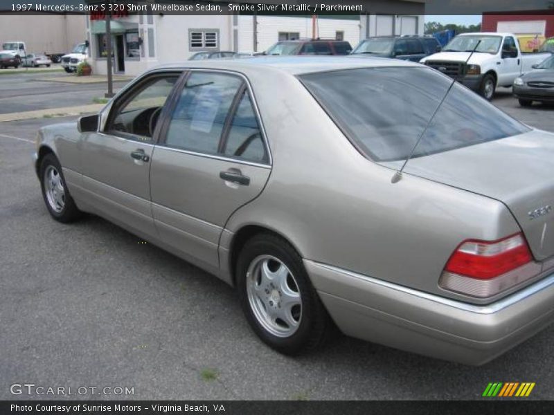 Smoke Silver Metallic / Parchment 1997 Mercedes-Benz S 320 Short Wheelbase Sedan