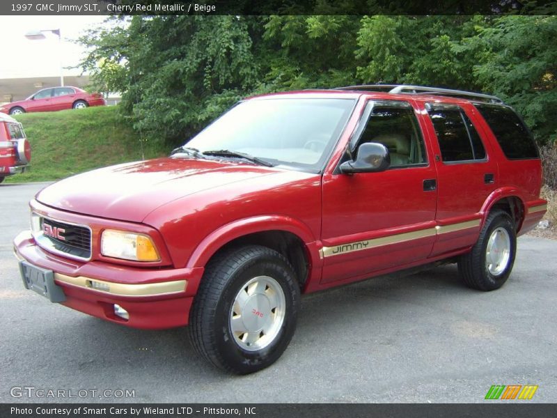Cherry Red Metallic / Beige 1997 GMC Jimmy SLT