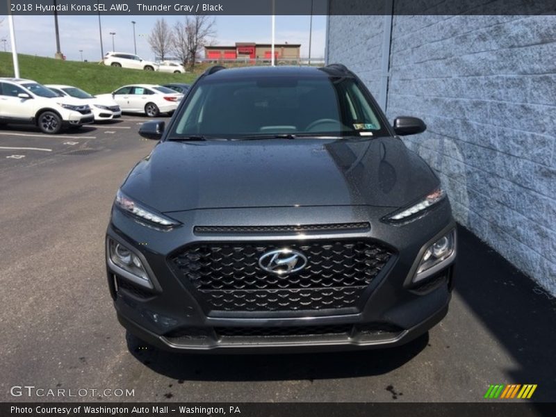 Thunder Gray / Black 2018 Hyundai Kona SEL AWD