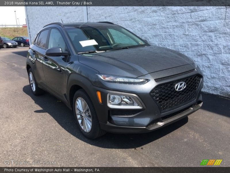 Thunder Gray / Black 2018 Hyundai Kona SEL AWD