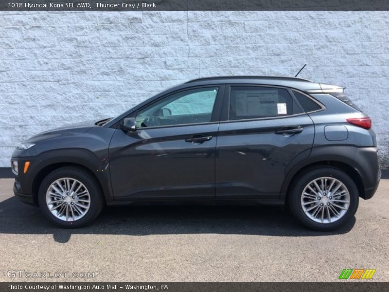 Thunder Gray / Black 2018 Hyundai Kona SEL AWD