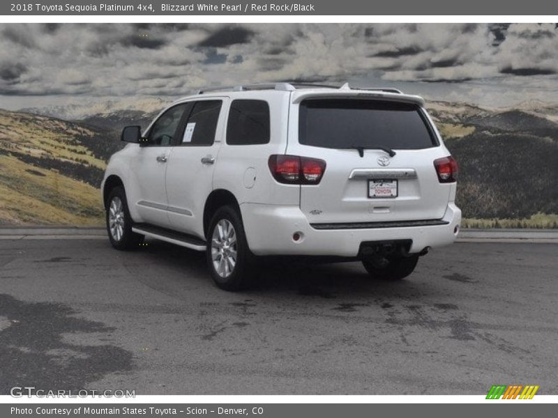 Blizzard White Pearl / Red Rock/Black 2018 Toyota Sequoia Platinum 4x4