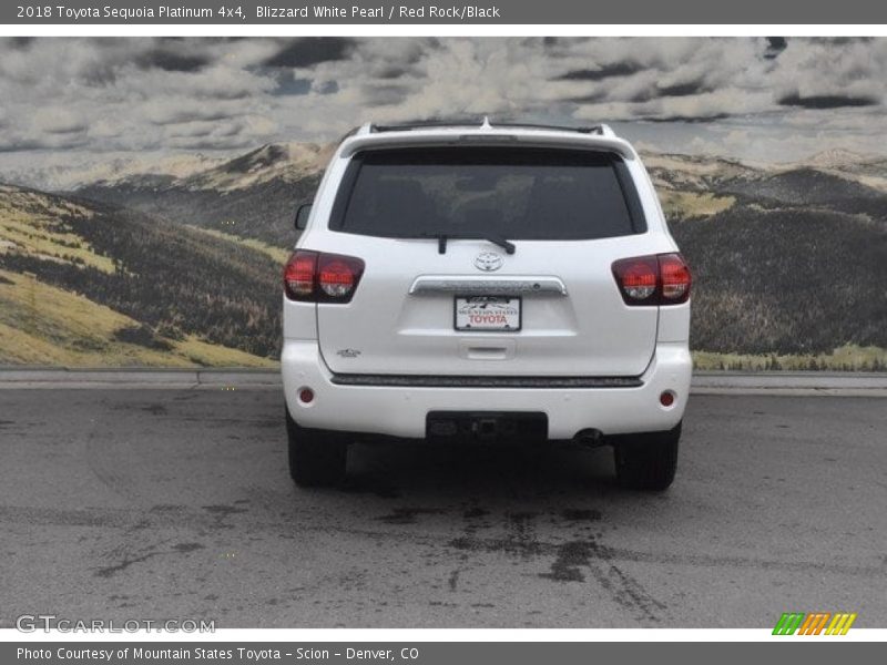 Blizzard White Pearl / Red Rock/Black 2018 Toyota Sequoia Platinum 4x4