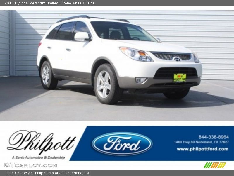 Stone White / Beige 2011 Hyundai Veracruz Limited