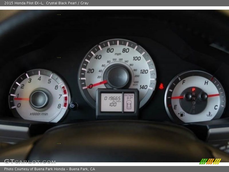 Crystal Black Pearl / Gray 2015 Honda Pilot EX-L
