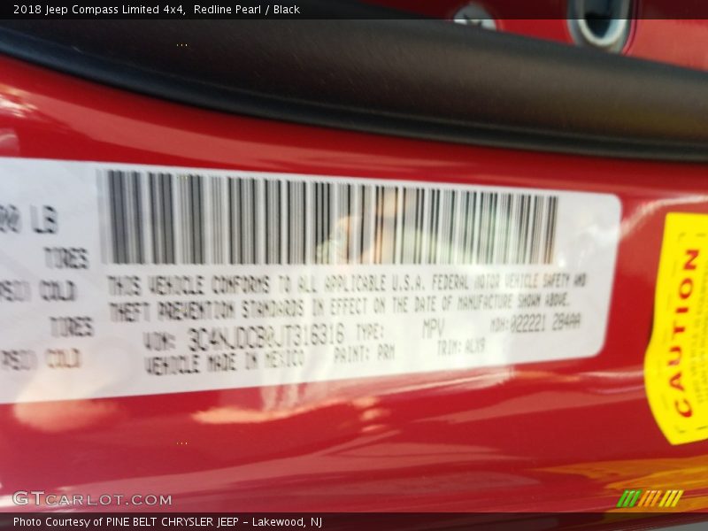 Redline Pearl / Black 2018 Jeep Compass Limited 4x4