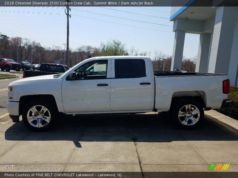 Summit White / Dark Ash/Jet Black 2018 Chevrolet Silverado 1500 Custom Crew Cab