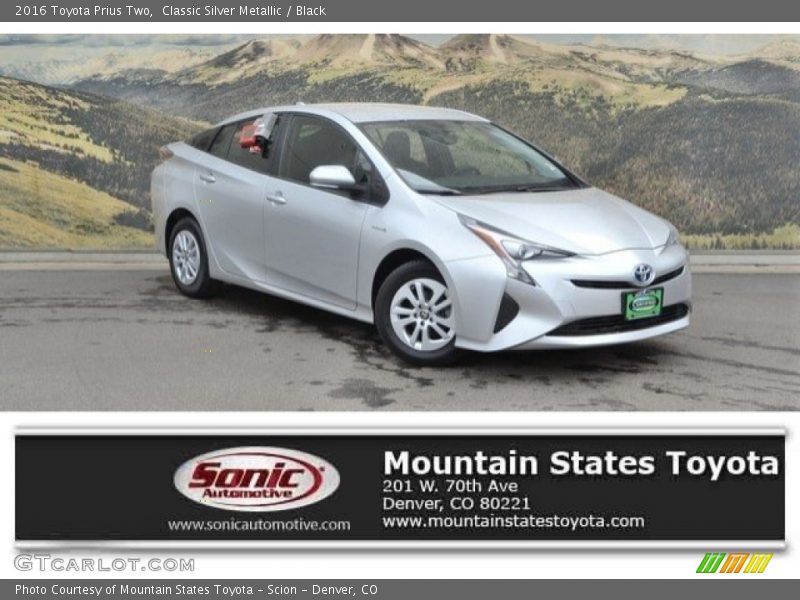 Classic Silver Metallic / Black 2016 Toyota Prius Two