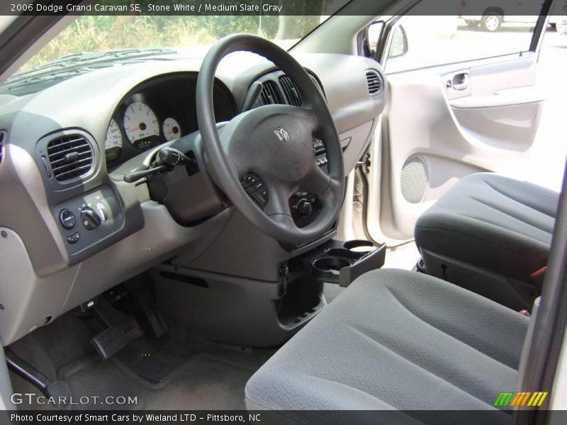 Stone White / Medium Slate Gray 2006 Dodge Grand Caravan SE