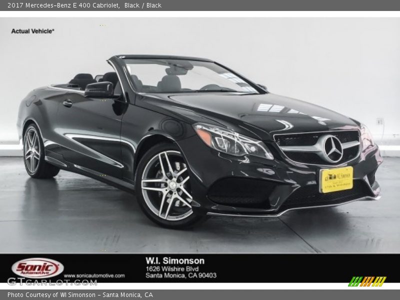Black / Black 2017 Mercedes-Benz E 400 Cabriolet