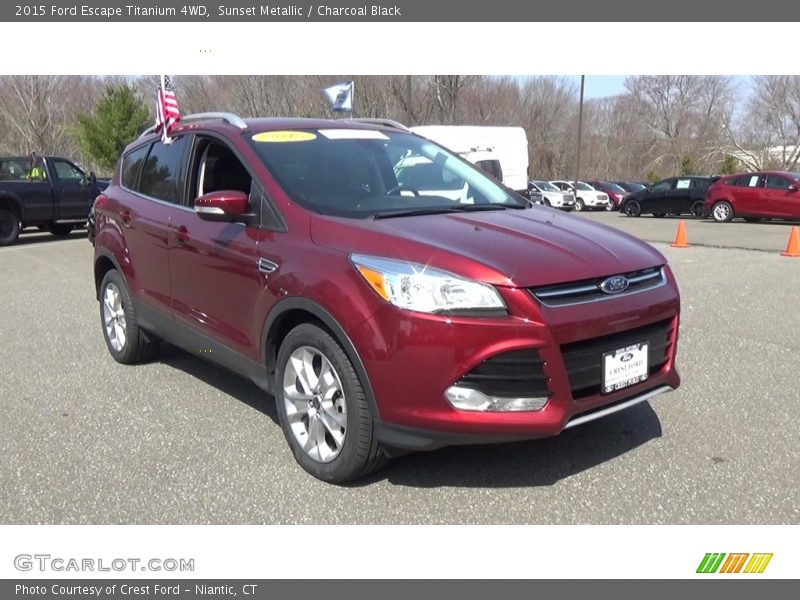 Sunset Metallic / Charcoal Black 2015 Ford Escape Titanium 4WD